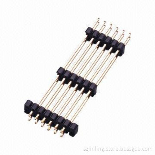 2.54mm Pin Header, Triple Row Straight Angle, Three Plastic